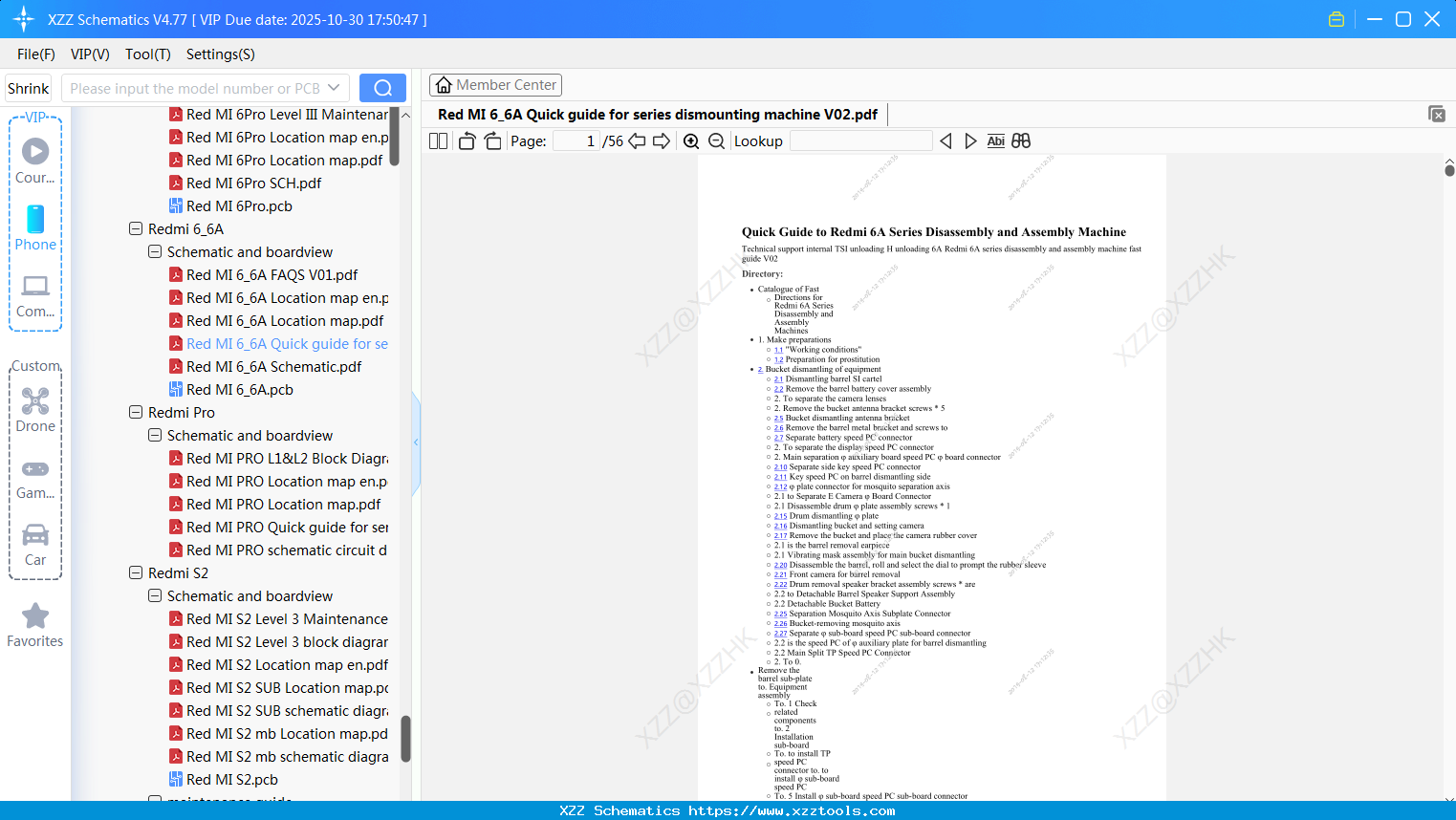Xiaomi Redmi 6_6A Quick Guide For Series Dismounting Machine V02